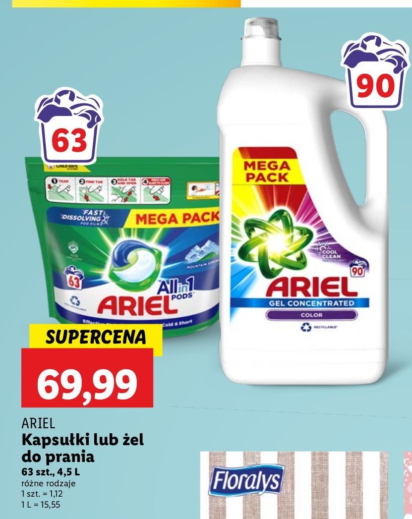 Kapsu艂ki do prania mountain spring Ariel all in 1 promocja