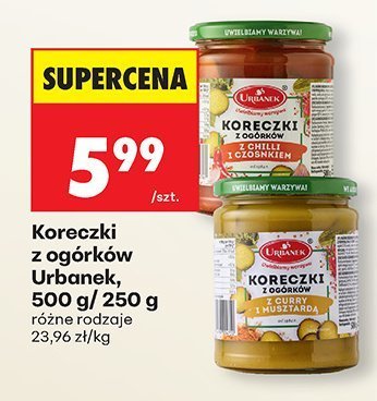 Koreczki z ogórków Urbanek, 500 g/ 250 g promocja w Biedronka