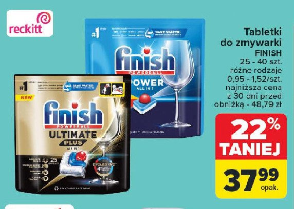 Tabletki do zmywarek regular Finish all in 1 promocja