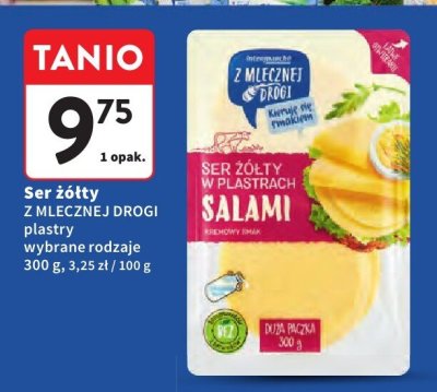 Ser żółty Z MLECZNEJ DROGI plastry wybrane rodzaje promocja w Intermarche