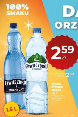 Woda Żywiec Zdrój 1,5 L Niegazowana, Gazowana promocja w Duży Ben