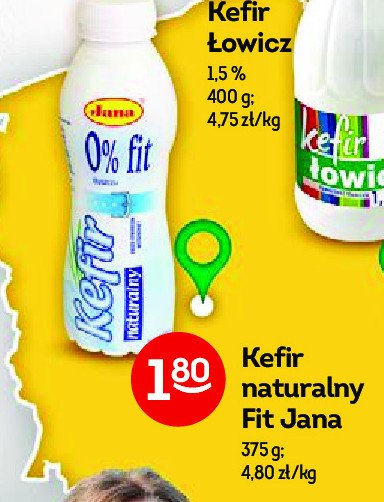 Kefir naturalny fit 0% Jana promocja