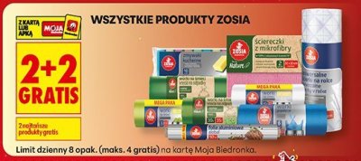 Produkty Zosia wszystkie rodzaje promocja w Biedronka