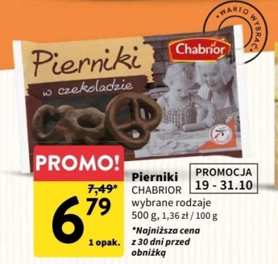 Pierniki w czekoladzie Chabrior promocja