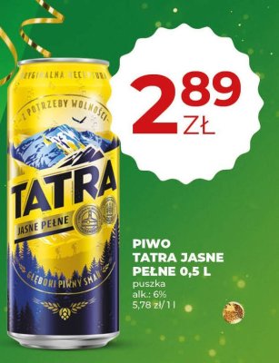 Piwo Tatra Jasne Pełne 0,5 L promocja w Duży Ben
