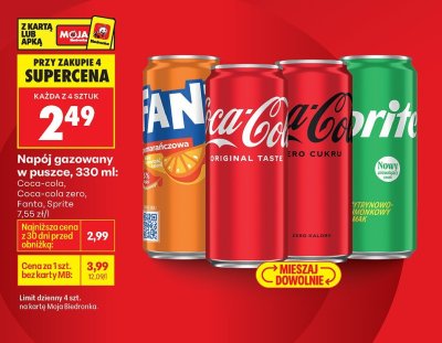 Napój gazowany Fanta w puszce 330 ml promocja w Biedronka