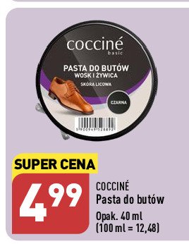 Pasta do butów wosk i żywica czarna Coccine shoe wax promocja