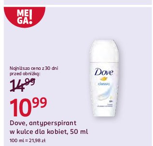 Dezodorant Dove classic promocja w Rossmann