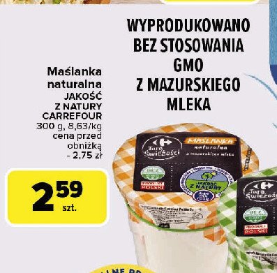 Maslanka naturalna Carrefour targ świeżości promocja