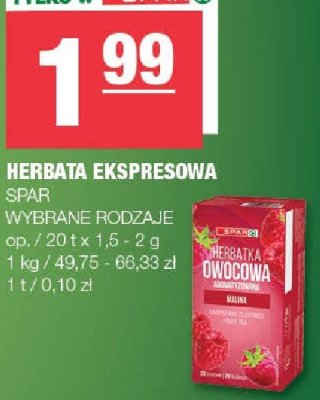 Herbata ekspresowa SPAR promocja w SPAR