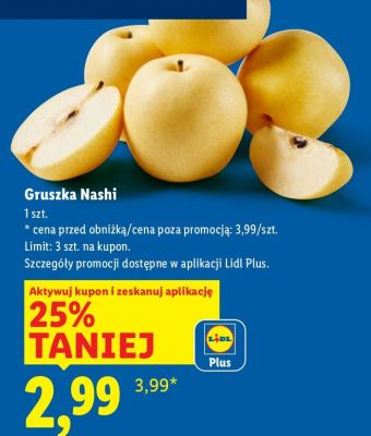 Gruszka Nashi promocja w Lidl