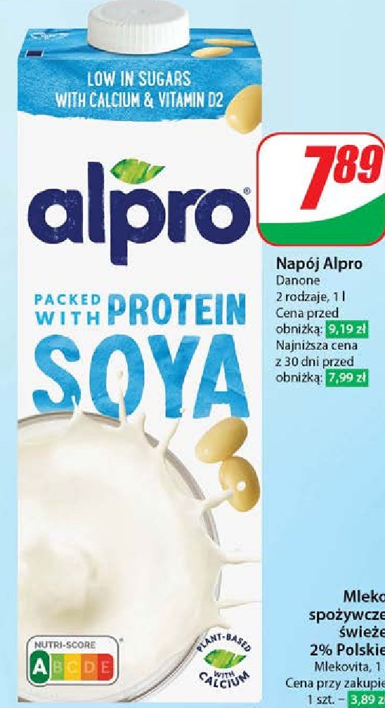 Napój sojowy Alpro soya promocja w Dino