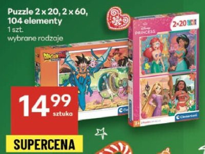 Puzzle 2 x 20, 2 x 60, 104 elementy promocja w Delikatesy Centrum
