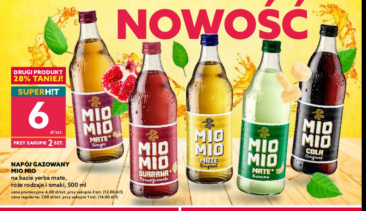 Mio Mio Mate Ginger- Imbirowe 0,5L • ceny • opinie