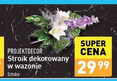 Stroik dekorowany w wazonie Projektdecor promocja