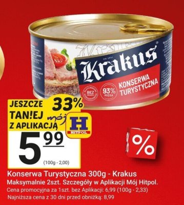 Konserwa Turystyczna 300g - Krakus promocja w Hitpol