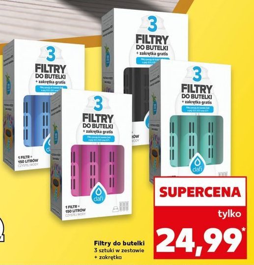 Filtry do butelki Dafi promocja w Kaufland