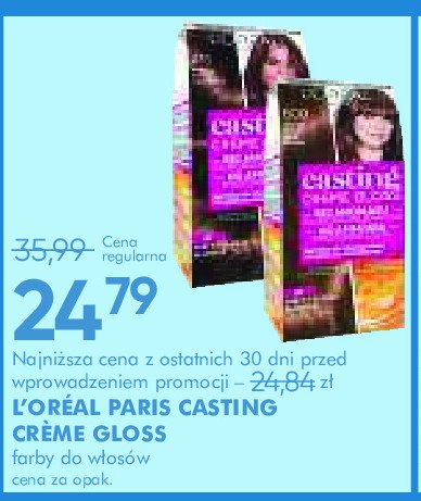 Farba do włosów 454 brownie chocolate brownie L'oreal casting creme gloss promocja w Super-Pharm