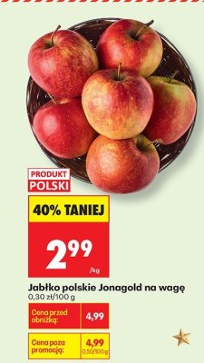 Jabłko polskie Jonagold na wagę promocja w Biedronka