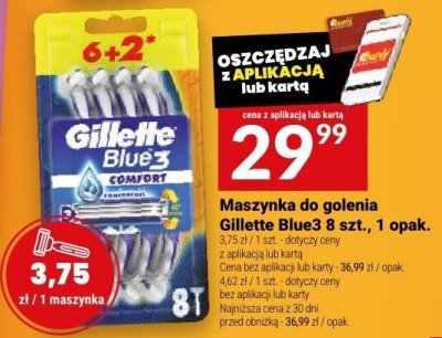 Maszynka do golenia Gillette Blue3 8 szt., 1 opak. promocja w Twój Market