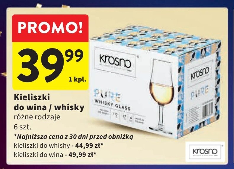 Kieliszek do whisky Krosno s.a. promocja