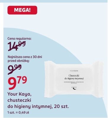Chusteczki do higieny intymnej promocja w Rossmann