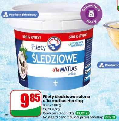 Filety śledziowe solone a'la matias Herring promocja w Dino