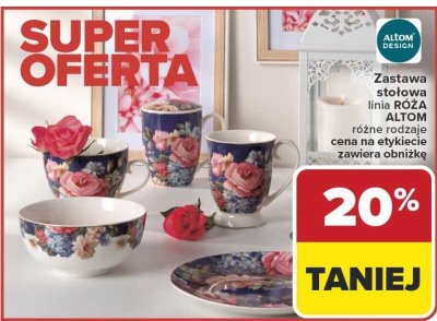 Zastawa stołowa linia RÓŻA ALTOM różne rodzaje promocja w Carrefour