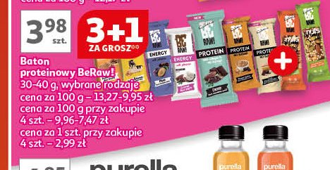 Baton protein 30% vanilla Be raw! promocja