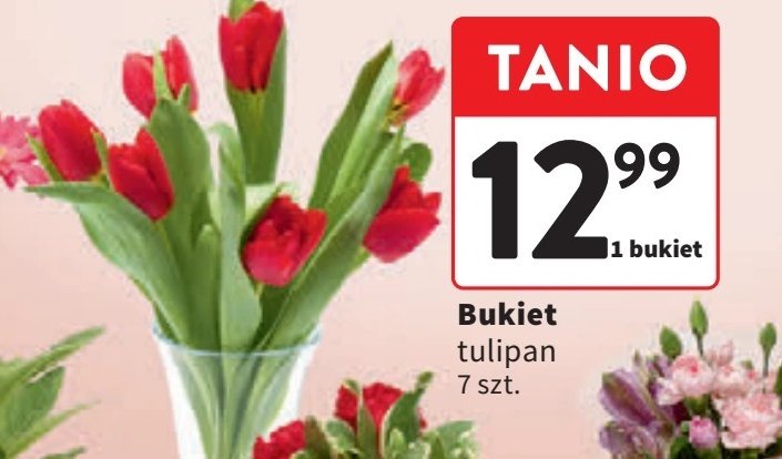 Tulipany bukiet promocja w Intermarche