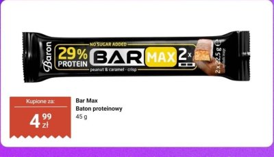 Baton proteinowy Bar Max peanut & caramel - crisp promocja w Dino