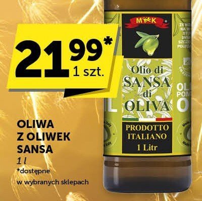 Oliwa z oliwek Sansa promocja w Groszek