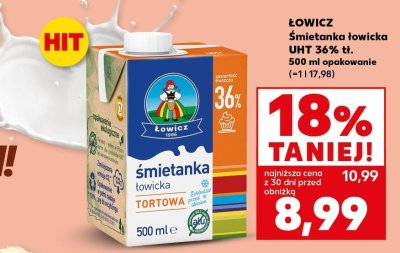 Śmietanka Łowicka Tortowa 36%  promocja w Kaufland