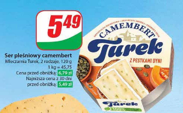 Ser camembert z prażonymi pestkami dyni Turek naturek Turek 123 promocja