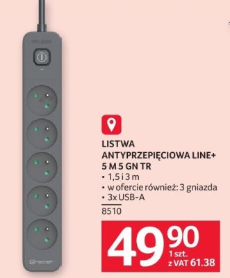 Listwa antyprzepięciowa LISTWA ANTYPRZEPIĘCIOWA LINE+ 5 M 5 GN TR promocja w Selgros