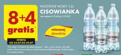 Woda lekko gazowana Cisowianka promocja
