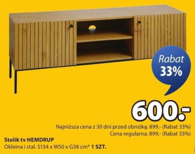 Stolik tv HEMDRUP promocja w Jysk
