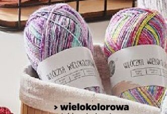 Włóczka wielokolorowa (różne kolory) promocja w Netto