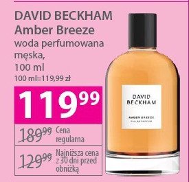 Woda perfumowana David beckham amber breeze promocja