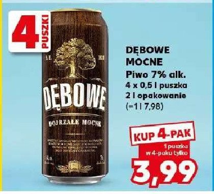 Piwo Dębowe dojrzałe mocne promocja
