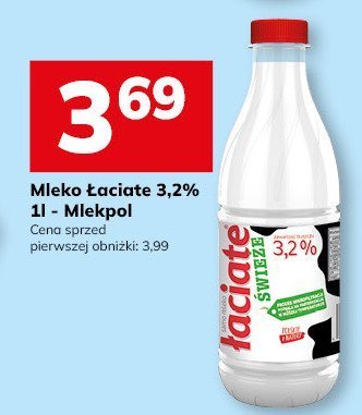 Mleko Łaciate 3,2% 1l - Mlekpol promocja w Hitpol