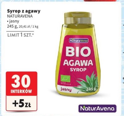 Syrop z agawy NaturaVena jasny promocja w Intermarche