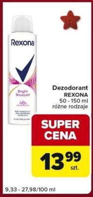 Dezodorant REXONA 50-150 ml różne rodzaje promocja w Carrefour Express