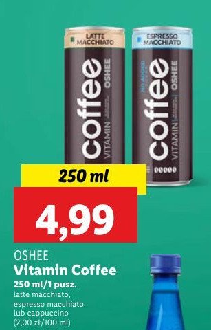 Napój kawowy latte macchiato Oshee coffee promocja