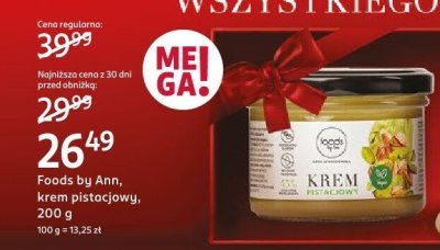 Foods by Ann, krem pistacjowy, 200 g promocja w Rossmann
