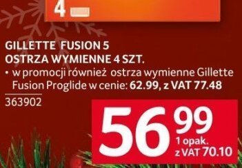 Gillette Fusion 5 ostrza wymienne 4 szt. promocja w Selgros