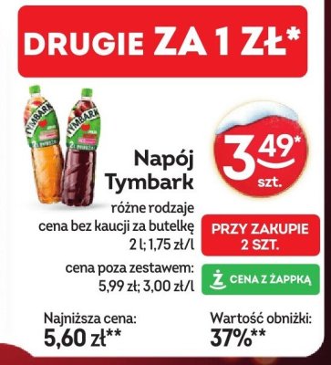 Napój Tymbark promocja w Żabka
