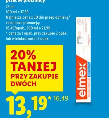 Pasta do zębów przeciw próchnicy promocja w Lidl