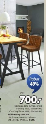 Stół barowy SANDBY promocja w Jysk