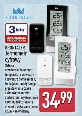 Termometr cyfrowy KRONTALER promocja w Aldi